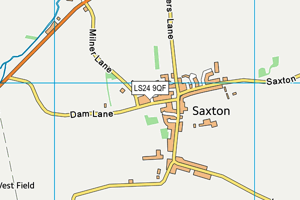 Saxton Church of England Primary School map (LS24 9QF) - OS VectorMap District (Ordnance Survey)