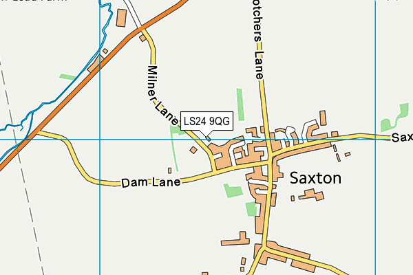 LS24 9QG map - OS VectorMap District (Ordnance Survey)