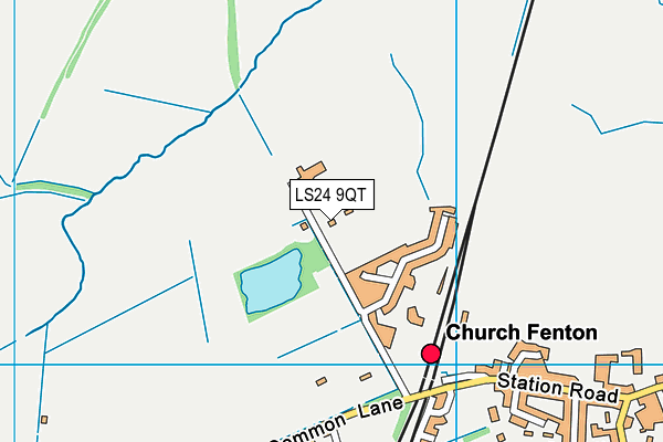 LS24 9QT map - OS VectorMap District (Ordnance Survey)