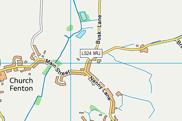 Church Fenton Cricket & Football Club map (LS24 9RJ) - OS VectorMap District (Ordnance Survey)