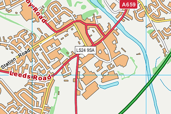 LS24 9SA map - OS VectorMap District (Ordnance Survey)