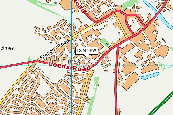 LS24 9SW map - OS VectorMap District (Ordnance Survey)