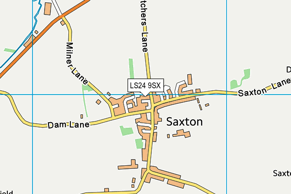 LS24 9SX map - OS VectorMap District (Ordnance Survey)