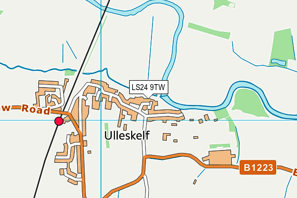 LS24 9TW map - OS VectorMap District (Ordnance Survey)