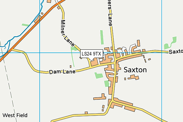 LS24 9TX map - OS VectorMap District (Ordnance Survey)
