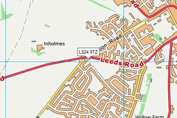 LS24 9TZ map - OS VectorMap District (Ordnance Survey)