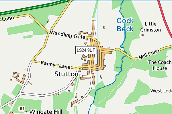 LS24 9UF map - OS VectorMap District (Ordnance Survey)