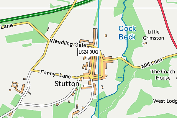 LS24 9UQ map - OS VectorMap District (Ordnance Survey)