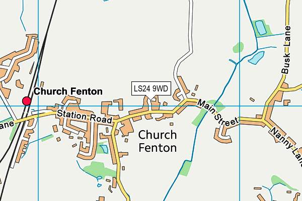 Map of MULBERRY MEWS (CHURCH FENTON) MANAGEMENT COMPANY LIMITED at district scale