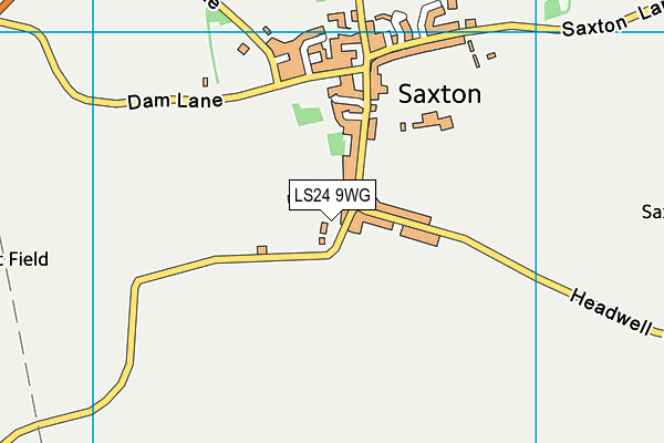 LS24 9WG map - OS VectorMap District (Ordnance Survey)