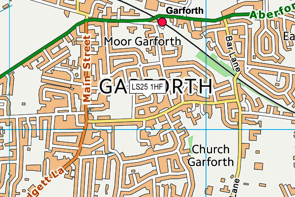 LS25 1HF map - OS VectorMap District (Ordnance Survey)