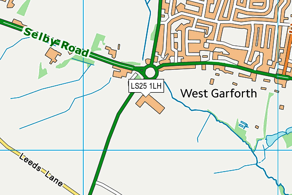 You Fit (Leeds) map (LS25 1LH) - OS VectorMap District (Ordnance Survey)