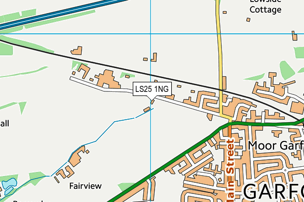 LS25 1NG map - OS VectorMap District (Ordnance Survey)