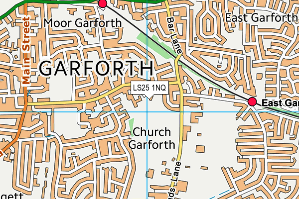 LS25 1NQ map - OS VectorMap District (Ordnance Survey)