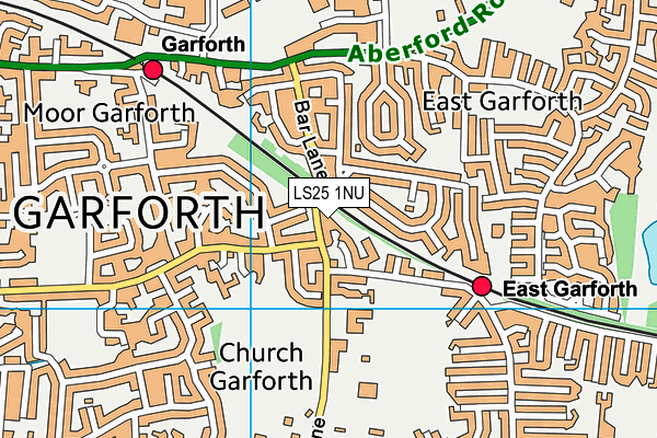 LS25 1NU map - OS VectorMap District (Ordnance Survey)