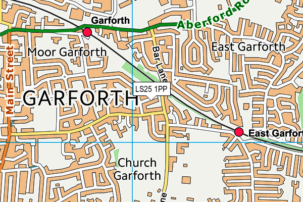 LS25 1PP map - OS VectorMap District (Ordnance Survey)