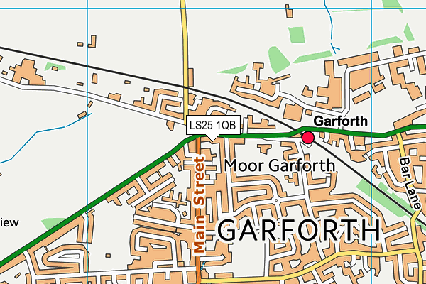 LS25 1QB map - OS VectorMap District (Ordnance Survey)