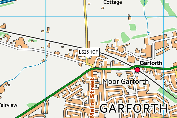 LS25 1QF map - OS VectorMap District (Ordnance Survey)