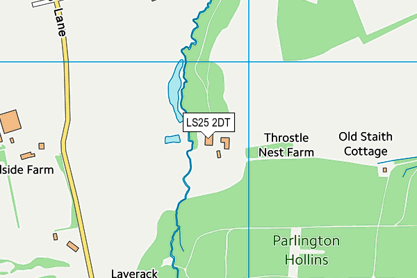 LS25 2DT map - OS VectorMap District (Ordnance Survey)