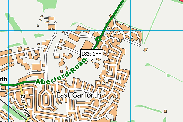 East Garforth Primary Academy map (LS25 2HF) - OS VectorMap District (Ordnance Survey)
