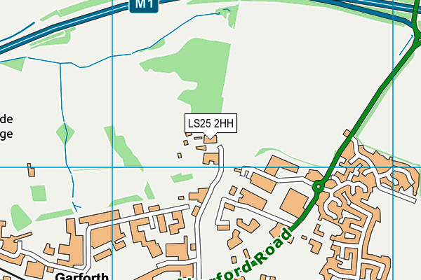 LS25 2HH map - OS VectorMap District (Ordnance Survey)