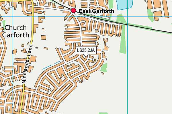 LS25 2JA map - OS VectorMap District (Ordnance Survey)