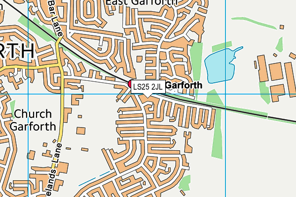 LS25 2JL map - OS VectorMap District (Ordnance Survey)