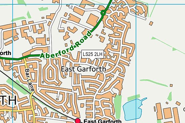 LS25 2LH map - OS VectorMap District (Ordnance Survey)