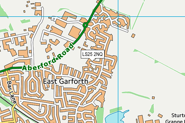 LS25 2NQ map - OS VectorMap District (Ordnance Survey)
