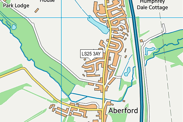 LS25 3AY map - OS VectorMap District (Ordnance Survey)