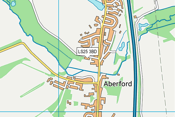 LS25 3BD map - OS VectorMap District (Ordnance Survey)