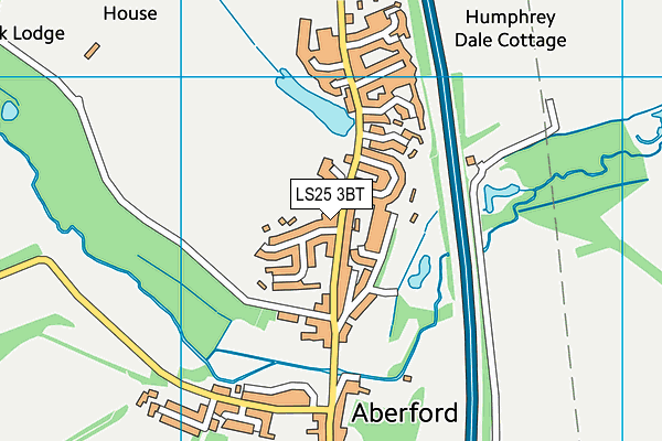 LS25 3BT map - OS VectorMap District (Ordnance Survey)