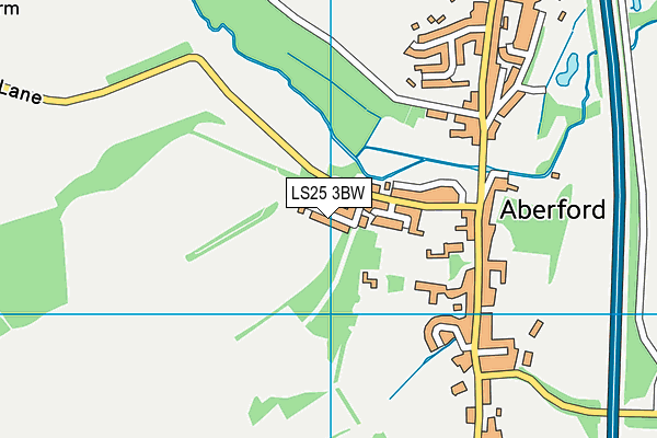 LS25 3BW map - OS VectorMap District (Ordnance Survey)