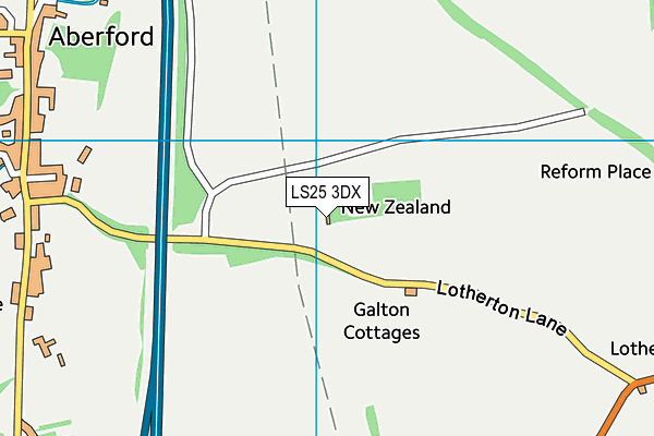 LS25 3DX map - OS VectorMap District (Ordnance Survey)