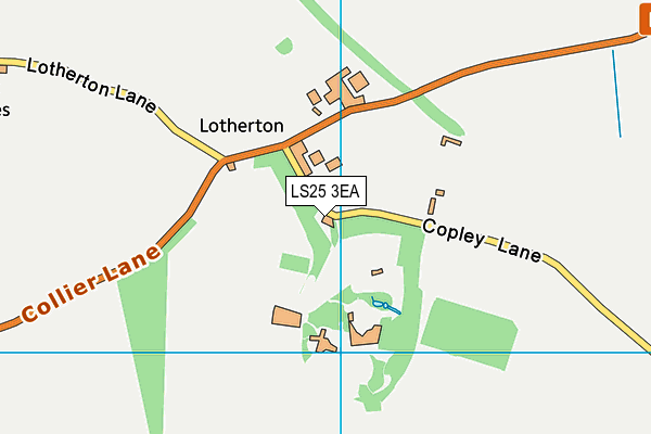 LS25 3EA map - OS VectorMap District (Ordnance Survey)