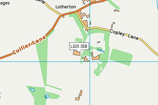 LS25 3EB map - OS VectorMap District (Ordnance Survey)
