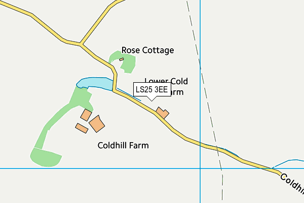 LS25 3EE map - OS VectorMap District (Ordnance Survey)