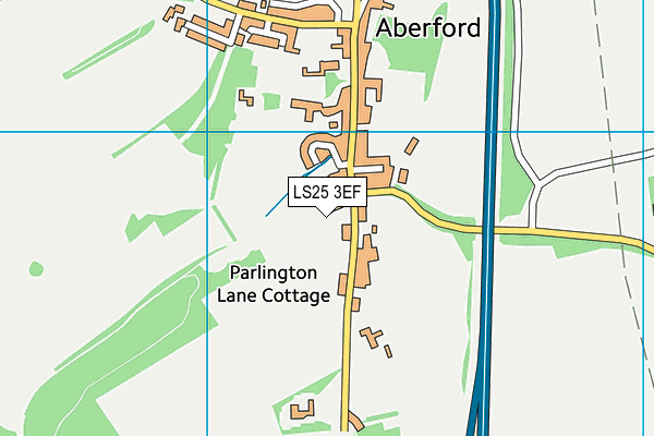 LS25 3EF map - OS VectorMap District (Ordnance Survey)