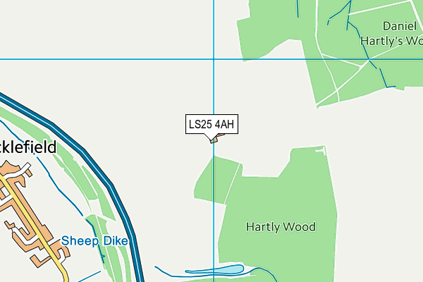 LS25 4AH map - OS VectorMap District (Ordnance Survey)