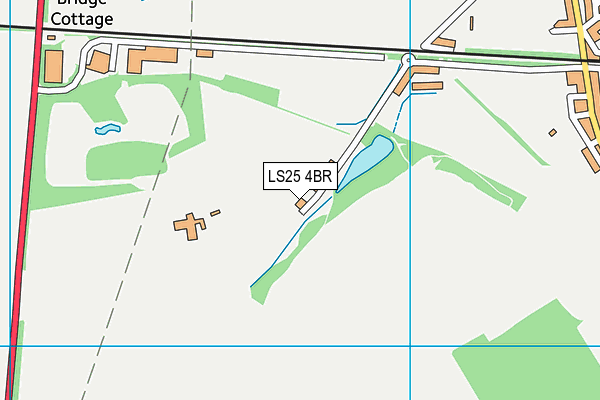 LS25 4BR map - OS VectorMap District (Ordnance Survey)