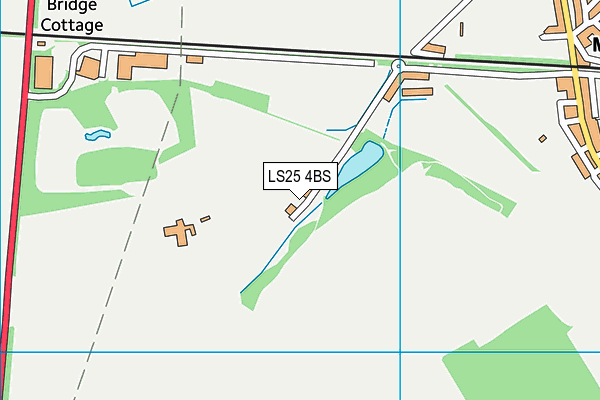 LS25 4BS map - OS VectorMap District (Ordnance Survey)