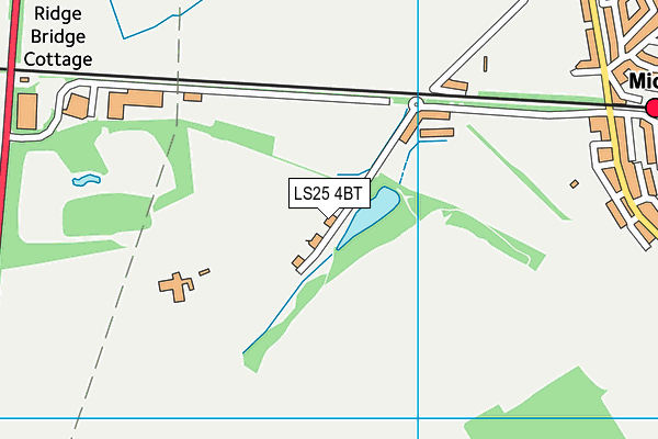 LS25 4BT map - OS VectorMap District (Ordnance Survey)