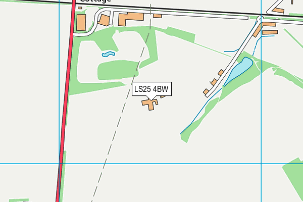 LS25 4BW map - OS VectorMap District (Ordnance Survey)