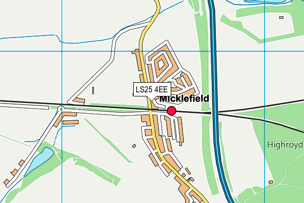 LS25 4EE map - OS VectorMap District (Ordnance Survey)