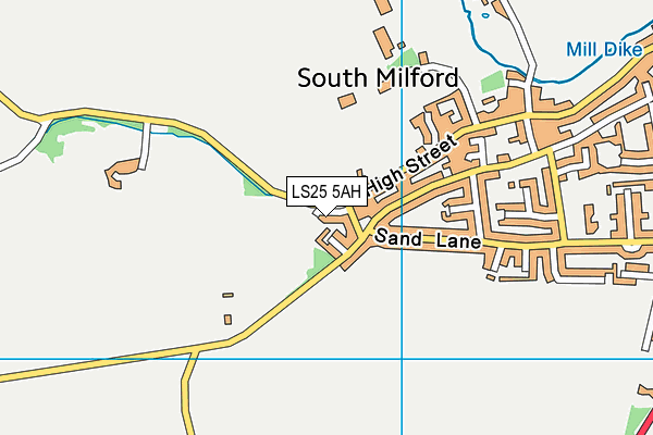 LS25 5AH map - OS VectorMap District (Ordnance Survey)
