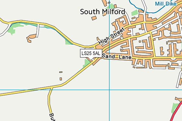LS25 5AL map - OS VectorMap District (Ordnance Survey)