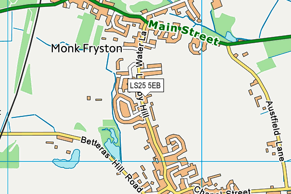 LS25 5EB map - OS VectorMap District (Ordnance Survey)
