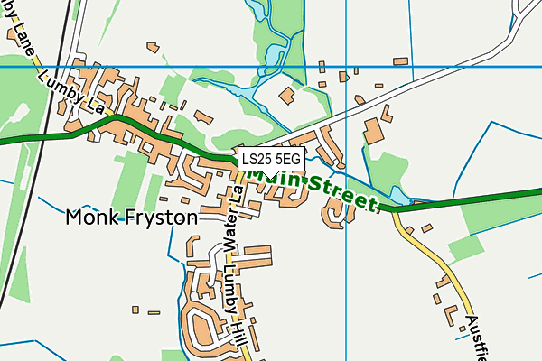 LS25 5EG map - OS VectorMap District (Ordnance Survey)