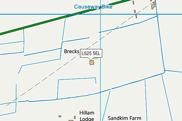 LS25 5EL map - OS VectorMap District (Ordnance Survey)