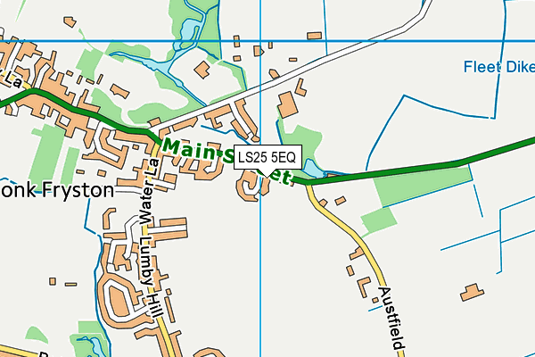 LS25 5EQ map - OS VectorMap District (Ordnance Survey)